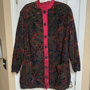 Maggie Shepherd Australia XLarge Paisley  Jacket‎ W/pockets Vtg!